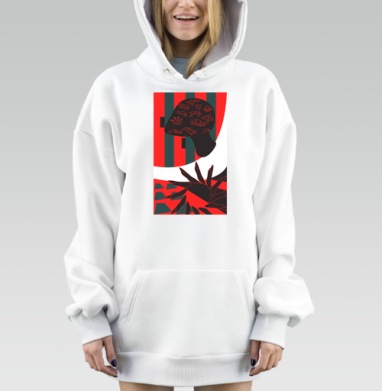 Красные руки борьба с мракобесием, Hoodie Mjhigh Dig, оверсайз, утепленная