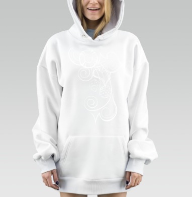 Тату-дизайн с игральными костями и завитками, Hoodie Mjhigh Dig, оверсайз, утепленная