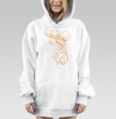 Золотой Орнамент с Игральными Костями – Роскошный Декор, Hoodie Mjhigh Dig, оверсайз, утепленная