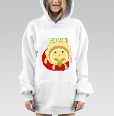 Веселый пельмень уселся в красном кресле уселся пельмень, Hoodie Mjhigh Dig, оверсайз, утепленная