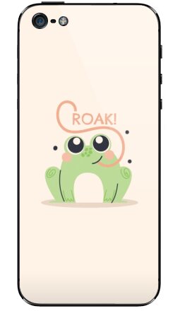 Милая лягушка с каллиграфическим языком «CROAK!» - Виниловые наклейки на iPhone 5 - купить в Москве, страница 6
