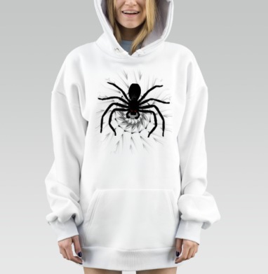 Защитный паук плетет узорчатую сеть паутины, Hoodie Mjhigh Dig, оверсайз, утепленная