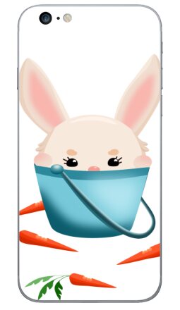 Милый кролик в ведерке — kawaii иллюстрация - Виниловые наклейки на iPhone 6 plus - купить в Москве, страница 6