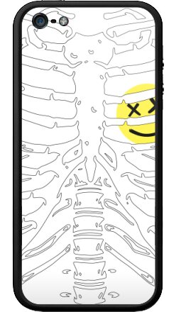 Стильный принт «Мёртв внутри» с жёлтым смайликом - Бампер на iPhone 5, 5S, страница 5