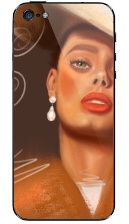 Современный цифровой портрет в тёплых тонах - Виниловые наклейки на iPhone 5 - купить в Москве, страница 5