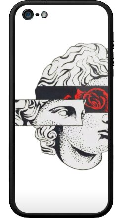Сюрреалистичный Бюст с Чёрной Повязкой и Розой - Бампер на iPhone 5, 5S, страница 9