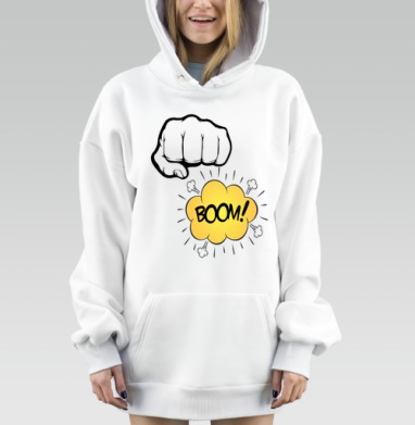 Сила мощь вся в кулаке энергия мощь вся, Hoodie Mjhigh Dig, оверсайз, утепленная