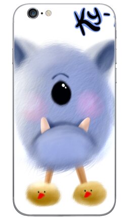 Милый пушистый монстр в тапочках-уточках Ky-Ky - Виниловые наклейки на iPhone 6, 6s - купить в Москве, страница 5