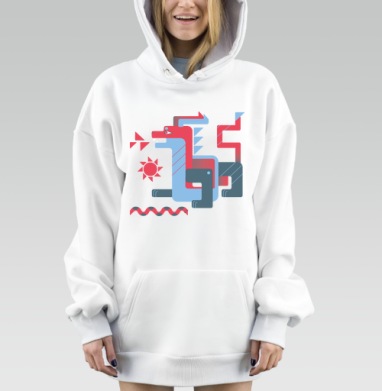 Огнедышащий дракон борьба стихий паттерн змеи солнце огонь, Hoodie Mjhigh Dig, оверсайз, утепленная