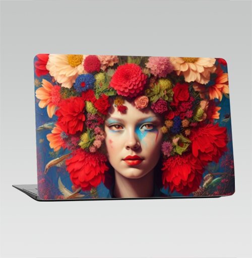 Цифровой портрет «Цветочная Флора» в сюрреализме - Наклейки на 2010-2017 – Macbook Air, страница 5