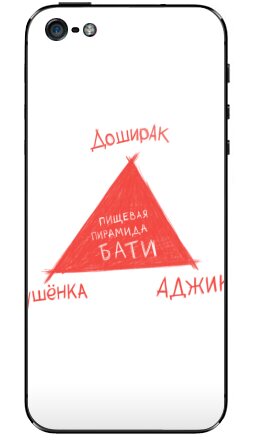 Пищевая пирамида бати — лаконичная ирония - Виниловые наклейки на iPhone 5 - купить в Москве, страница 4
