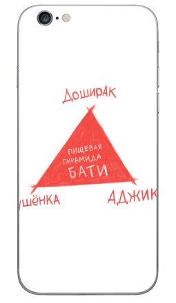 Пищевая пирамида бати — лаконичная ирония - Виниловые наклейки на iPhone 6, 6s - купить в Москве, страница 4