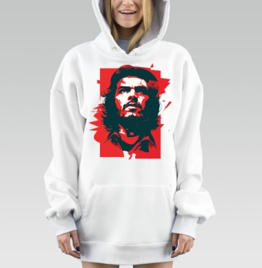 Образ мужественности революционная решимость Че Гевары, Hoodie Mjhigh Dig, оверсайз, утепленная