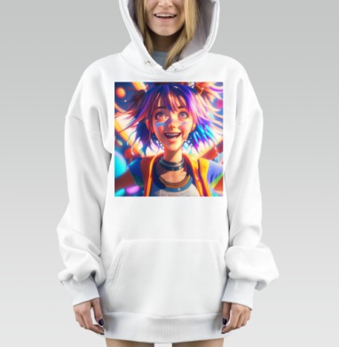 Девочка с крыльями бабочки и ощущением счастья, Hoodie Mjhigh Dig, оверсайз, утепленная