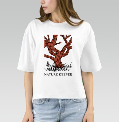 Хранитель природы красное дерево вдохновение Nature Keeper, Футболка женская оверсайз Mido