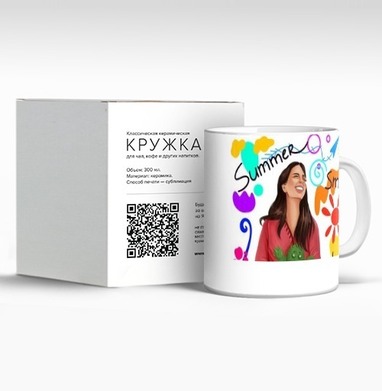 Девушка с кактусом яркая улыбка лето жизнь - Магазин футболок от Perchik