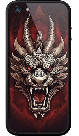 Голова дракона в яростном рыке – символ мощи и силы - Бампер на iPhone 5, 5S, страница 3