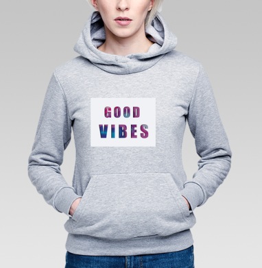 Фотография футболки Позитивное Настроение Яркая Надпись GOOD VIBES