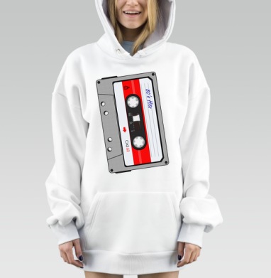Ретро аудиокассета 80х Ностальгия музыка кассеты, Hoodie Mjhigh Dig, оверсайз, утепленная