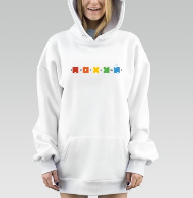 Цветные Геометрические Формы Слово Вообще, Hoodie Mjhigh Dig, оверсайз, утепленная