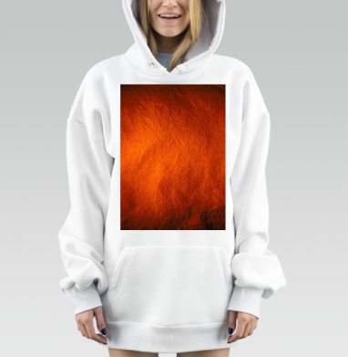 Насыщенный оранжевый крафт и текстуры в обёрточных материалах, Hoodie Mjhigh Dig, оверсайз, утепленная