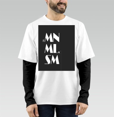 Minimalism рыбалка человек удочка с удочкой, Футболка мужская лонгслив OneOne
