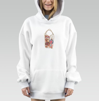 Рождественские шары в сетчатой сумке зимние праздничные украшения, Hoodie Mjhigh Dig, оверсайз, утепленная