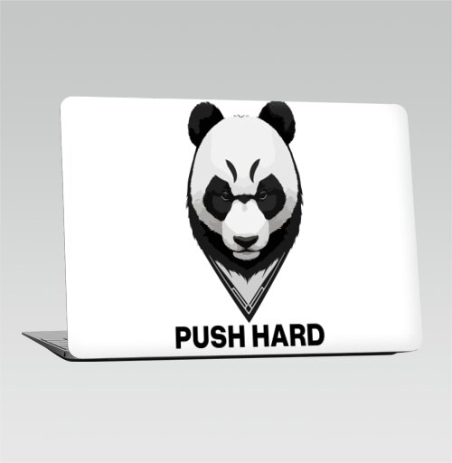 Мотивирующий принт с панды «PUSH HARD» - Наклейки на 2010-2017 – Macbook Air, страница 3