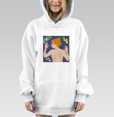 Расслабляющий массаж спокойствие забота рук, Hoodie Mjhigh Dig, оверсайз, утепленная