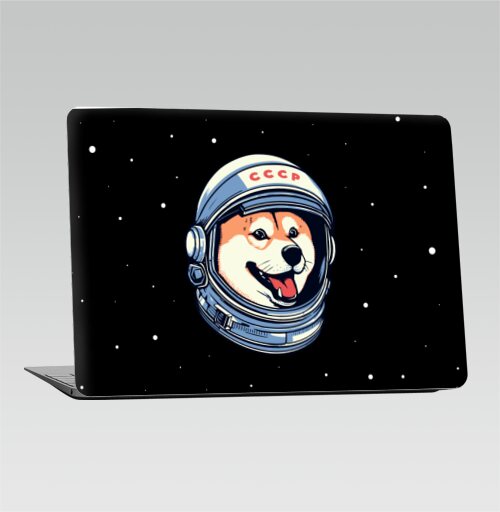 Веселый шлем сиба-ину в стиле СССР для космонавта - Наклейки на 2010-2017 – Macbook Air, страница 3