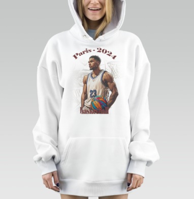 Баскетболист готовится к Олимпиаде в Париже 2024 basketball, Hoodie Mjhigh Dig, оверсайз, утепленная