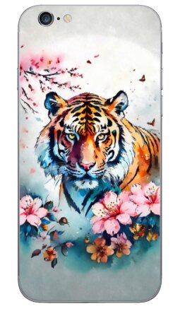 Тигр в цветочной гармонии – акварельная магия - Виниловые наклейки на iPhone 6, 6s - купить в Москве, страница 2