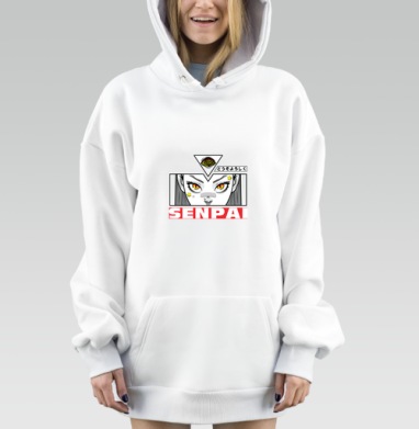 Загадочный взгляд Сэмпай с пирсингом и звездочками на лице, Hoodie Mjhigh Dig, оверсайз, утепленная