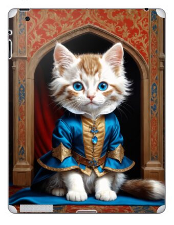 Парадный портрет котёнка-монарха в историческом костюме - Наклейки на iPad, страница 2