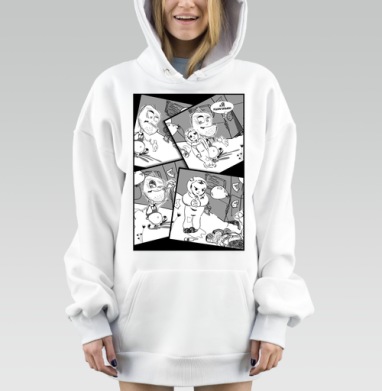 Я долгопьюн, Hoodie Mjhigh Dig, оверсайз, утепленная