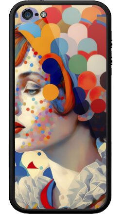 Яркий портрет в стиле поп-арт с геометрией - Бампер на iPhone 5, 5S, страница 2