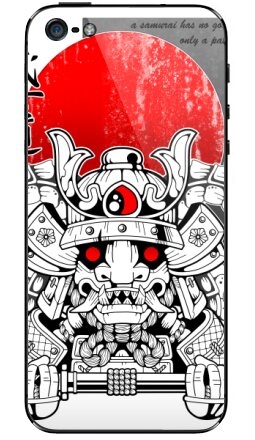 Самурай на рассвете с путём и силой - Виниловые наклейки на iPhone 5 - купить в Москве