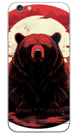 Медведь-дух леса в красном великолепии - Виниловые наклейки на iPhone 6, 6s - купить в Москве, страница 2