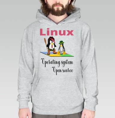 Два Пингвина Linux Операционная Система Свободный Исходный Код, Толстовка меланж Regular