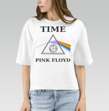 Преобразование света через время с часами Pink Floyd, Футболка женская оверсайз Mido