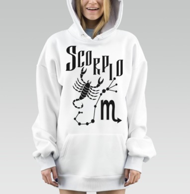 Скорпион зодиак символ знак знака, Hoodie Mjhigh Dig, оверсайз, утепленная