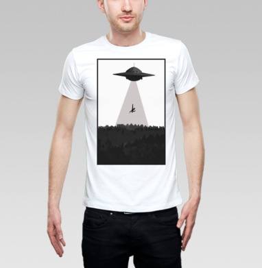 Инопланетное похищение, Футболка мужская Base белая