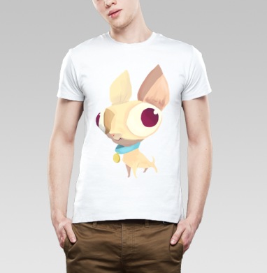 Глупенький Пёса, Футболка мужская Base белая