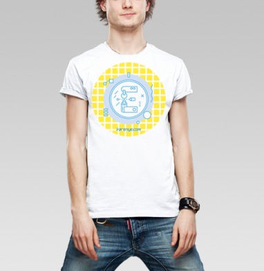 VARENYE T-SHIRT LETTER E / ФУТБОЛКА ВАРЕНЬЕ БУКВА Е, Футболка мужская Base белая