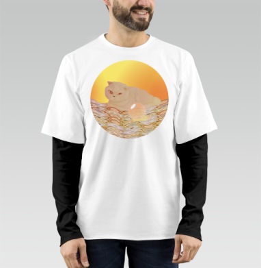 Majestic Cat Seer / Величественный Кот Провидец за мистической сферой, Футболка мужская лонгслив OneOne