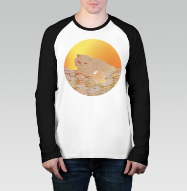 Majestic Cat Seer / Величественный Кот Провидец за мистической сферой, Футболка длинный рукав / Мужчинам / Реглан / Принт