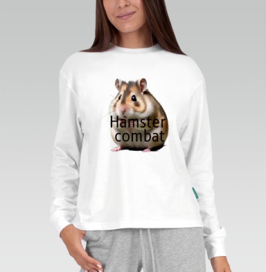 Hamster Combat – Хомяк Комбат персонаж игры милый пушистый грызун - Магазин футболок Vikkishops - Дизайнерские принты