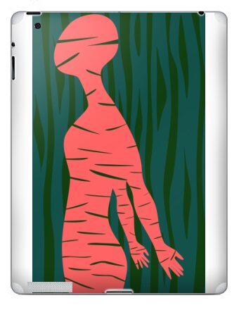 Меланхоличная фигура в красном на темно-зеленом фоне - Наклейки на iPad, страница 8
