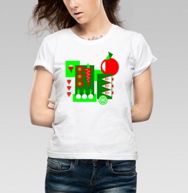 Эко - город, Футболка женская белая 180гр
