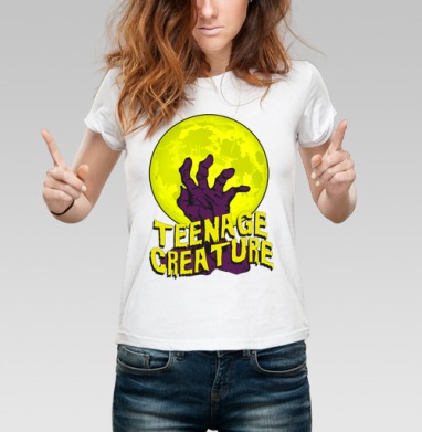 Teenage Creature / Подростковое существо, Футболка женская белая 180гр